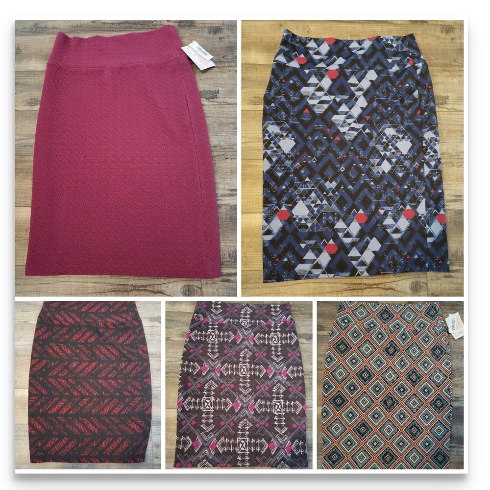 NWT & NWOT LOT OF 5 LULAROE CASSIE SKIRTS MEDIUM
